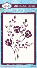 Creative Expressions Helen Colebrook Tulip Triumph 6 in x 4 in Stencil