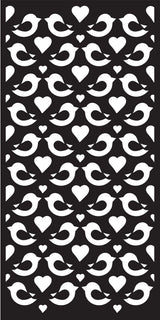 Creative Expressions Love Birds DL Stencil 4 in x 8 in (10.0 x 20.3 cm)