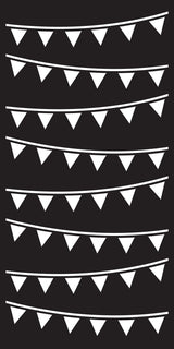 Creative Expressions Bunting DL Stencil 4 in x 8 in (10.0 x 20.3 cm)