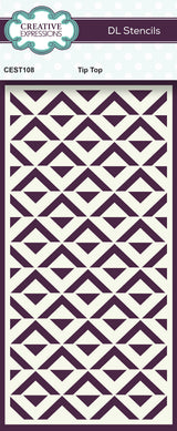 Creative Expressions Tip Top DL Stencil 4 in x 8 in (10.0 x 20.3 cm)