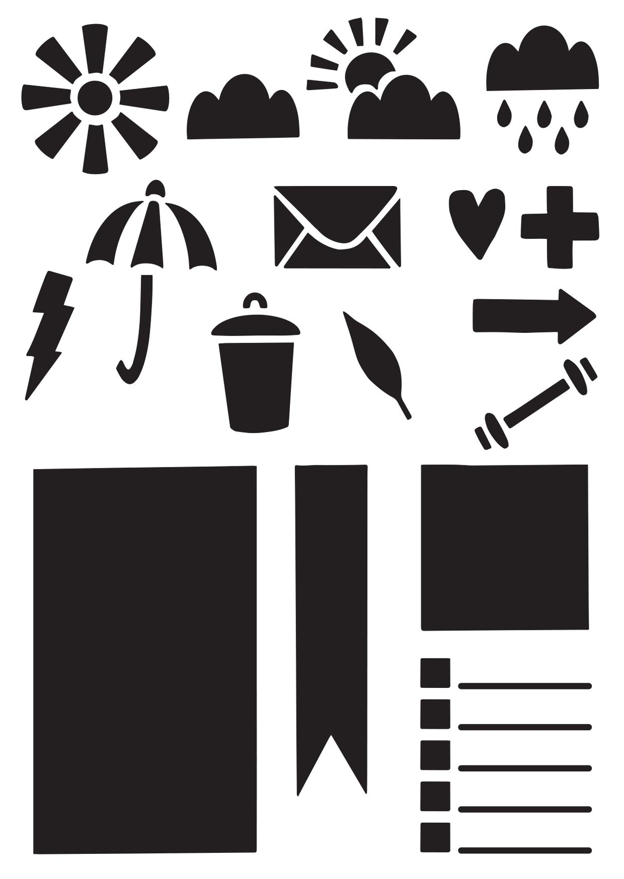 Creative Expressions Helen Colebrook Let Get Documenting 6 in x 4 in Stencil