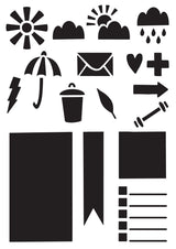 Creative Expressions Helen Colebrook Let Get Documenting 6 in x 4 in Stencil