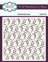 Creative Expressions Entwined Love Jamie Rodgers 6 in x 6 in Stencil