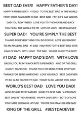 Creative Expressions Wordies Sentiment Sheets Best Dad Pk 4 6 in x 8 in