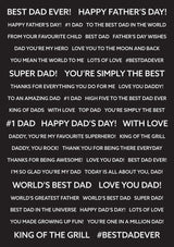 Creative Expressions Wordies Sentiment Sheets Best Dad Pk 4 6 in x 8 in