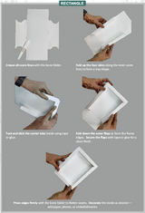CrafTreat 3D Fold Shapes - Frames White - Rectangle 6pcs