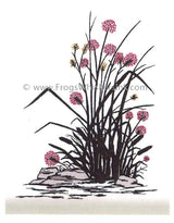 Frog's Whiskers Ink Stamp - Rocks & Flowers