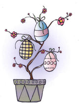 Frog's Whiskers Ink Stamp - Easter Tree Egg