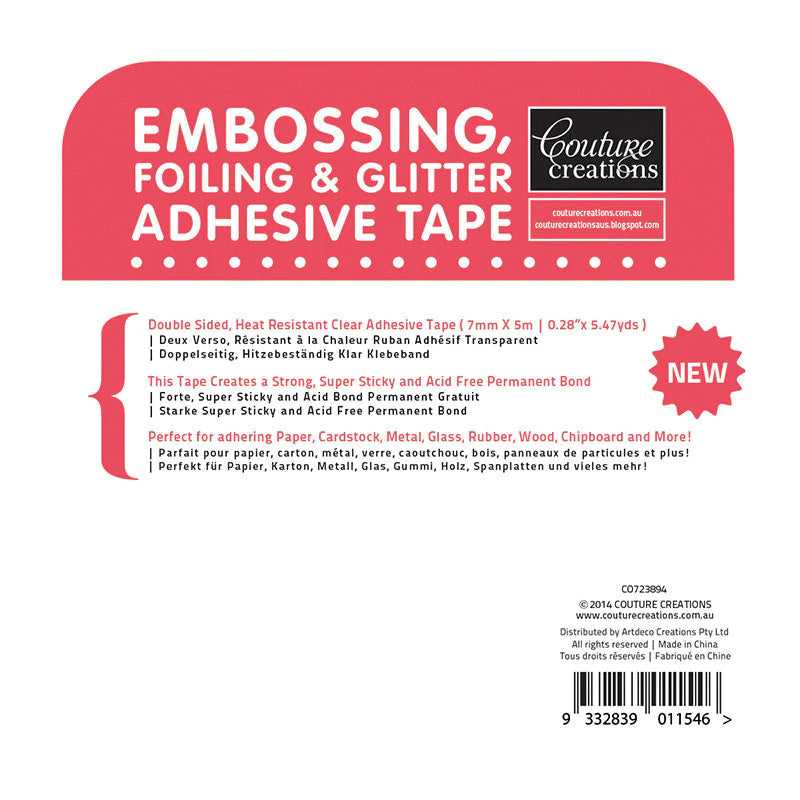 Couture Creations - Adhesive - Embossing, Foil and Glitter Tape 7mm x 5m