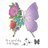 Couture Creations - Lavender Love Stamp Set - Floral Butterfly (6pc)