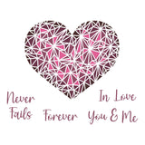 Geometric Heart Stencil Set (4pc)
