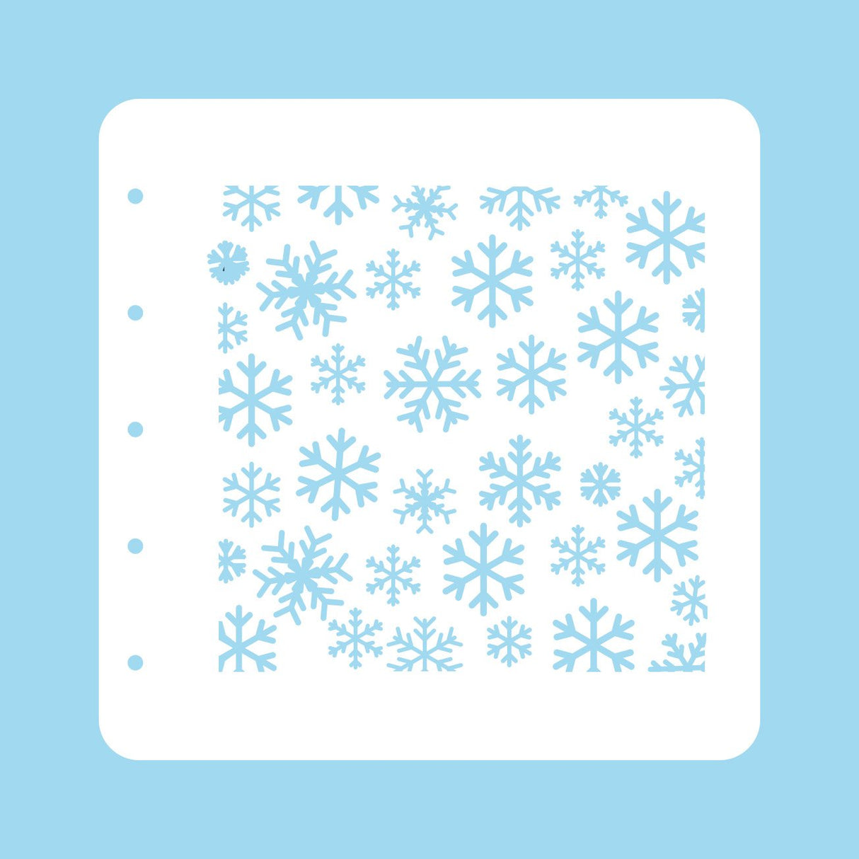 Stencil A6 For Magnetic Colour Set Christmas Time Snowflakes