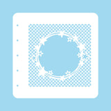 Stencil A6 For Magnetic Colour Set Christmas Time Stars in Strangled Circles