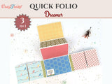 Craftreat Scrapbook Blank Quick Folio - Dreamer - Black, Kraft and White