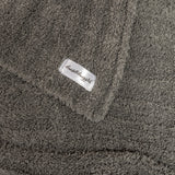 Charcoal Ribbed Extended Throw