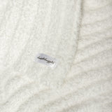 White Ribbed Extended Throw