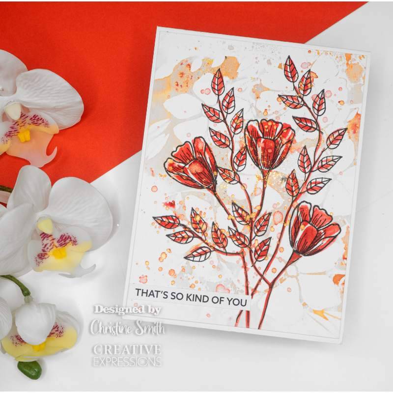 Creative Expressions Helen Colebrook Tulip Triumph 6 in x 4 in Stencil