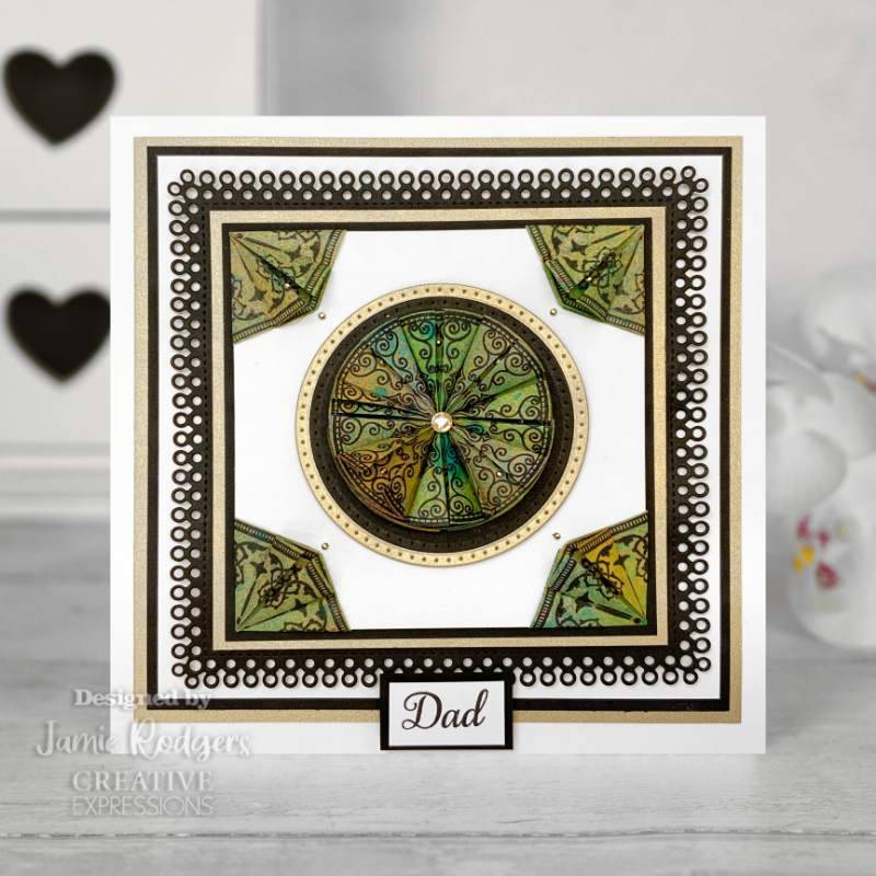 Creative Expressions Jamie Rodgers Squares Tea Bag Folding 6 in x 8 in Stamp Set