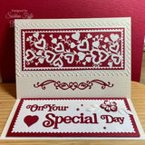Creative Expressions Sue Wilson Slimline Anniversary Hearts Craft Die