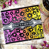 Creative Expressions Chamomile Cascade  5 1/2 in x 3 3/4 in Pre-Cut Rubber Stamp