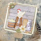 Creative Expressions Sam Poole Rustic Homestead Kitchen Stool Set Craft Die