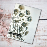 Creative Expressions Poppy Patch 4 in x 6 in Pre Cut Rubber Stamp
