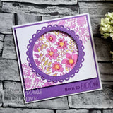 Creative Expressions Wildflower Medley 5 1/2 in x 3 3/4 in Pre-Cut Rubber Stamp