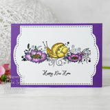 Creative Expressions Designer Boutique Woodland Walk Collection Slow Jo Snail A6 Clear Stamp Set