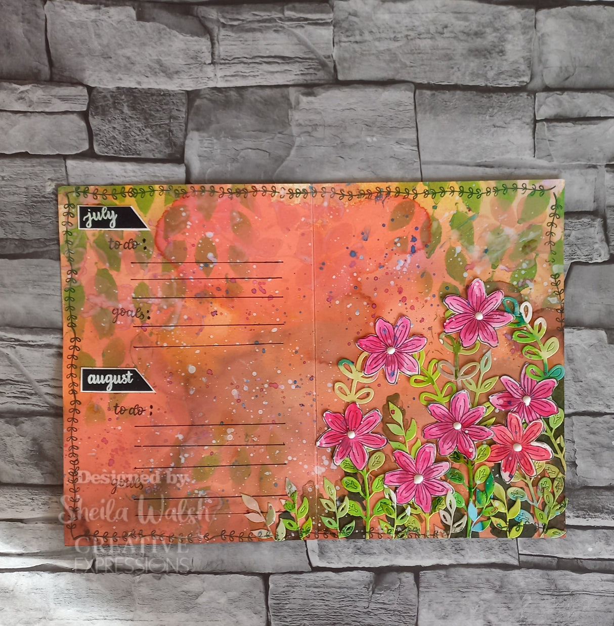 Creative Expressions Helen Colebrook Leafy Trails 7 in x 5 in Stencil