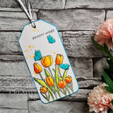 Creative Expressions Jane's Doodles Tulip & Crocus 4 in x 6 in Clear Stamp Set