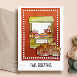 Creative Expressions Jane's Doodles Apple Pumpkin Spice 6 in x 8 in Clear Stamp Set