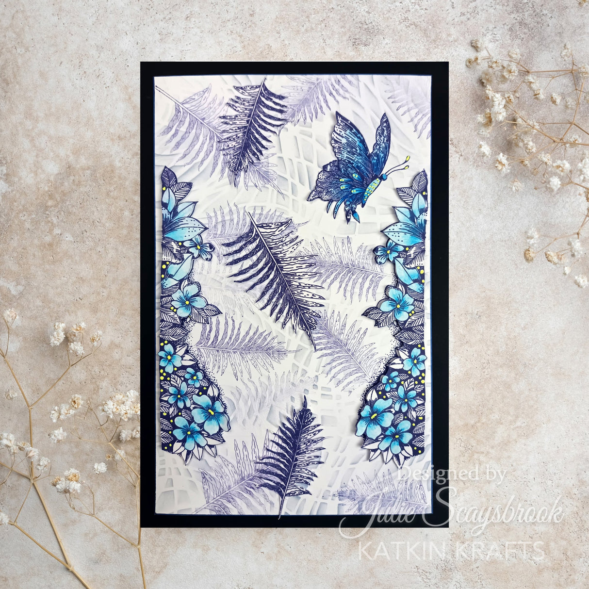 Katkin Krafts The Butterfly Effect 6 in x 8 in Clear Stamp Set