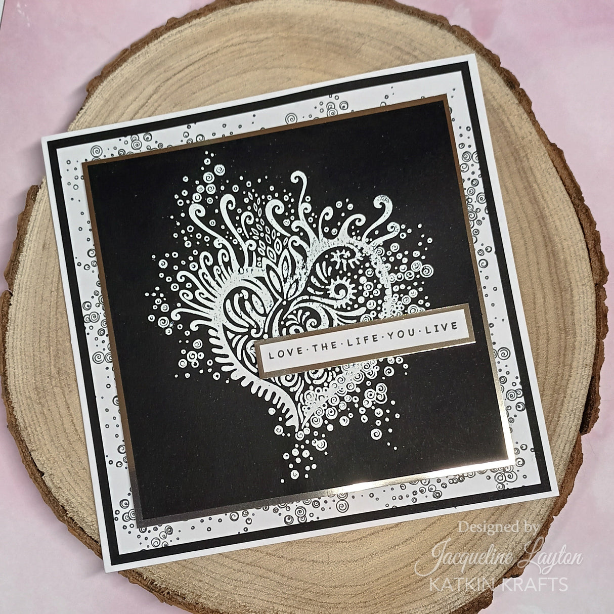 Katkin Kraft Love Is All Around 6 in x 8 in Clear Stamp Set