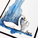Pink Ink Designs Swan Jovi 6 in x 8 in Clear Stamp Set
