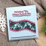 Creative Expressions Sue Wilson Festive Holly Ribbon Wave Craft Die