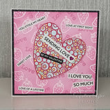 Woodware Clear Singles Bubble Heart 4 in x 6 in Stamp