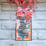 Woodware Clear Singles Love Tape Words 4 in x 6 in Stamp