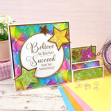 Duo Design Paper Pads - Iridescent Rainbow & Sparkling Sequins