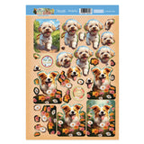 A Woofly Time Decoupage Topper Sheet