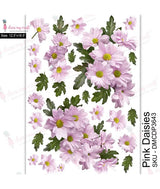 Dress My Craft Transfer Me - Pink Daisies (12.5"x18.5")