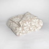 Daisy Print Blushing Beige and White Extended Throw