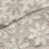 Daisy Print Blushing Beige and White Extended Throw
