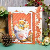 Festive Fancy-Edge Card Blanks - Gingerbread Men