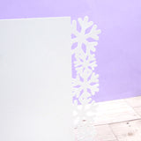 Festive Fancy-Edge Card Blanks - Snowflakes