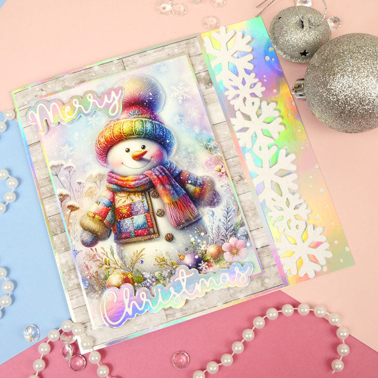 Festive Fancy-Edge Card Blanks - Snowflakes