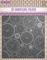 Nellie's Choice 3D Embossing Folder - Time