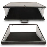 Lockable Aluminum Showcase Display Case 36x24x1.65" Black – Secure & Stylish Storage for Collectibles