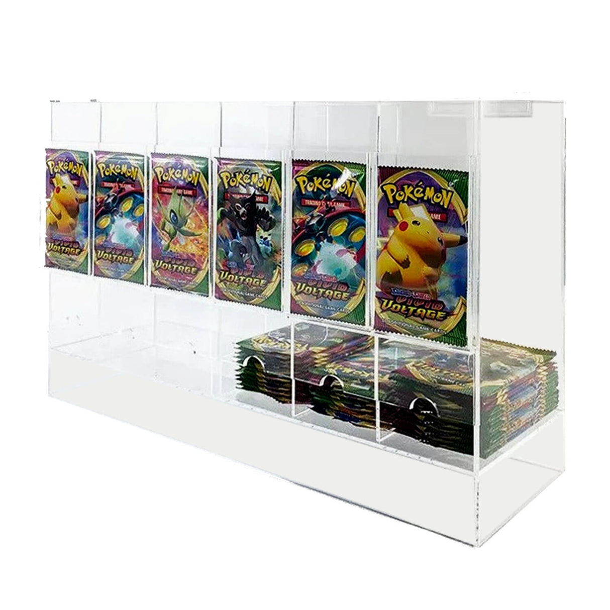 Acrylic Display Stand for Booster  DispenserPacks – Retail Counter Unit with Top Shelf
