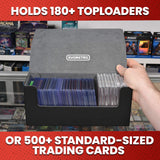 EVORETRO Lightweight Magnetic Card Holder - 180+ Toploaders or 500+ Trading Cards | Black/Grey