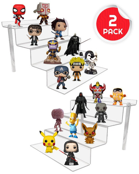 EVORETRO 4-Step Acrylic Display Stand for Action Figures | Riser RS6 Inch